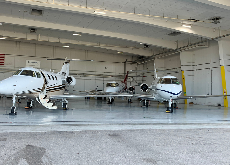 Direct Flight Services airplane hanger at Farmingdale New York